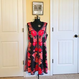 Floral Sleeveless Skater Dress